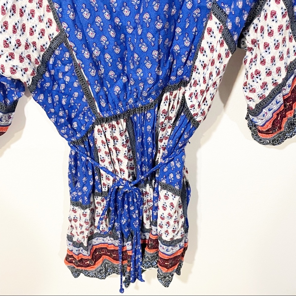 American Eagle Size Small Blue Patchwork Boho Cin… - image 4